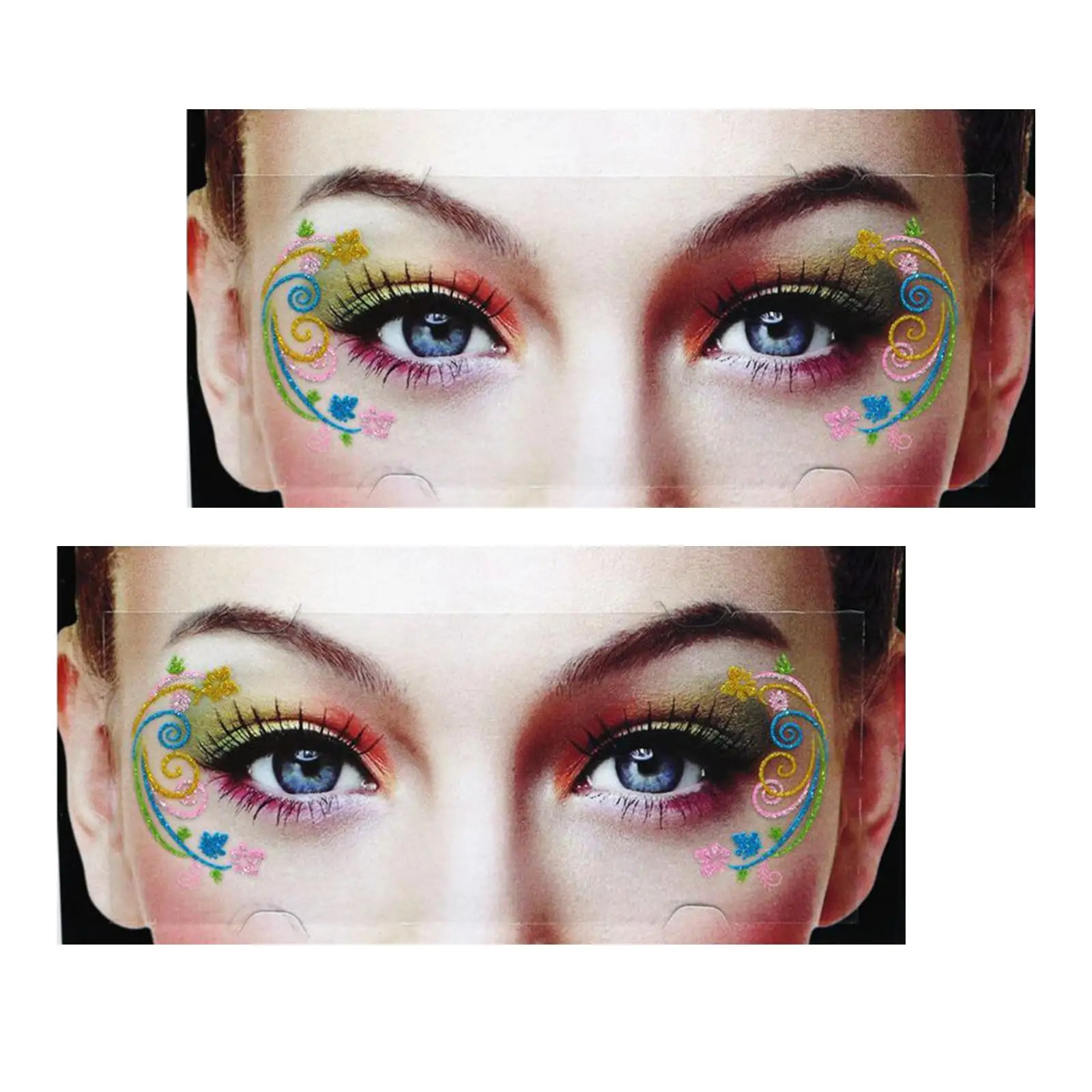 Lidschatten-Aufkleber, Gesichtsaufkleber für Karneval, Festival, Bühnenauftritt