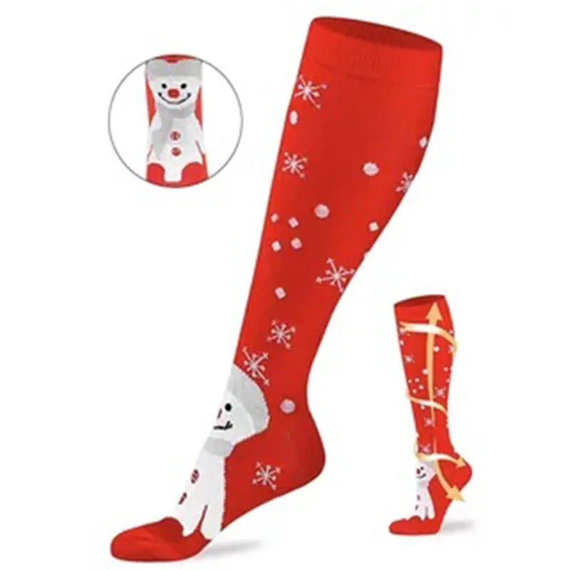 5 pairs lot pack women men elastic Christmas Compression stockings outdoor Nylon breathable sports soccer stocking protect feet