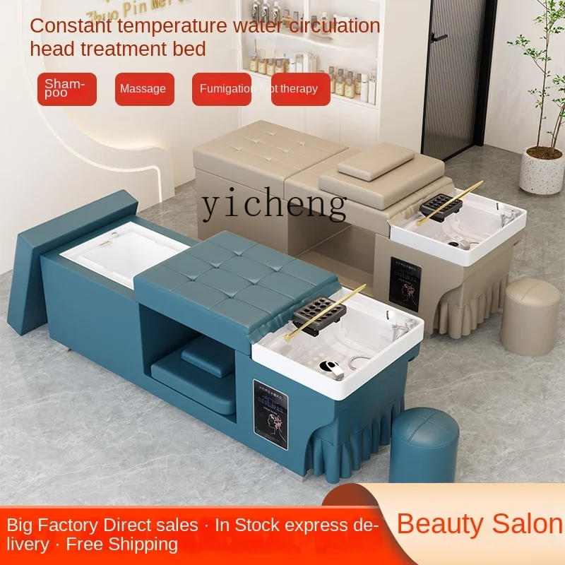 XL Pedicure Shampoo Chair Thai Head Massage Therapy Bed Water Circulation Fumigation Foot Bath