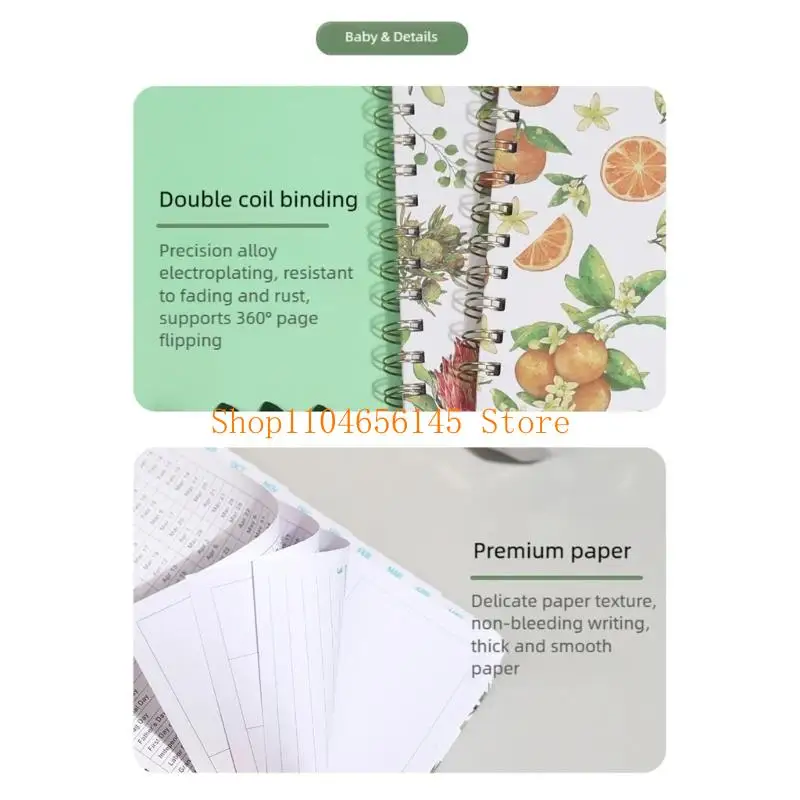 5ASD Elegant English Weekly Schedule Journal Spirals Binding Design for Student Professionals
