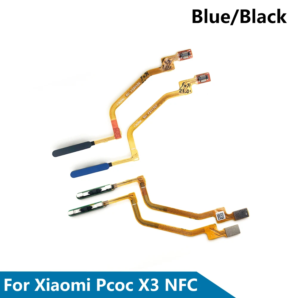 10 Pcs Finger Reader Fingerprint Reader Sensor Home Button Flex Cable For Xiaomi Poco X3 NFC