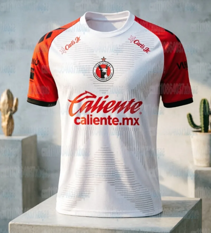 Men Club Tijuana Xolos Soccer Jersey Black Red Quick Dry Short Sleeve Football Shirt Training Daily Fan Sport Family Matching