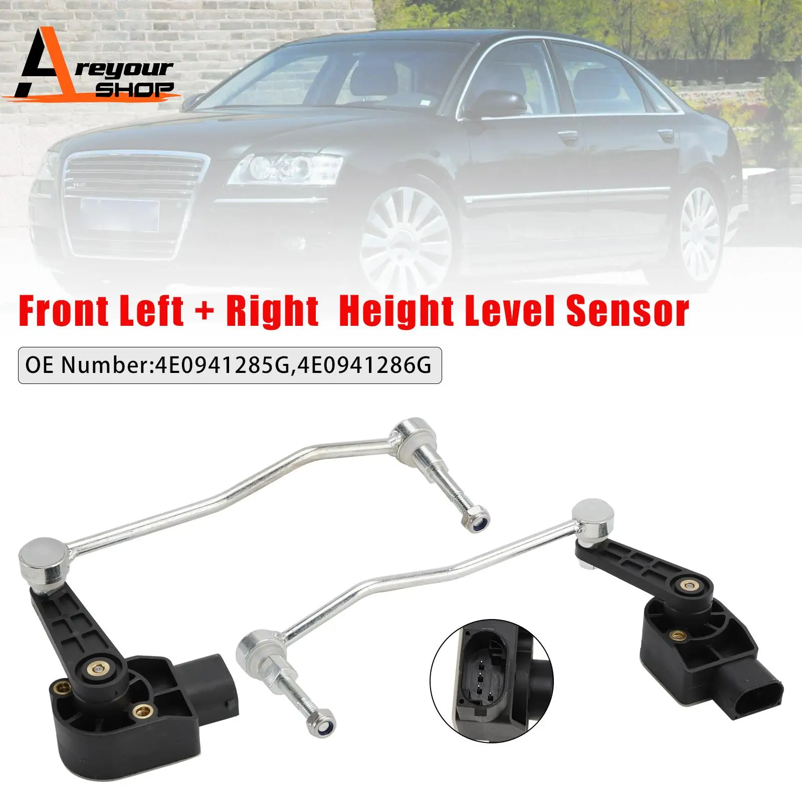 

Areyourshop Front Height Level Sensor for Audi A8 D3 Q7 4LB quattro VW Phaeton 1Pc/1Pair