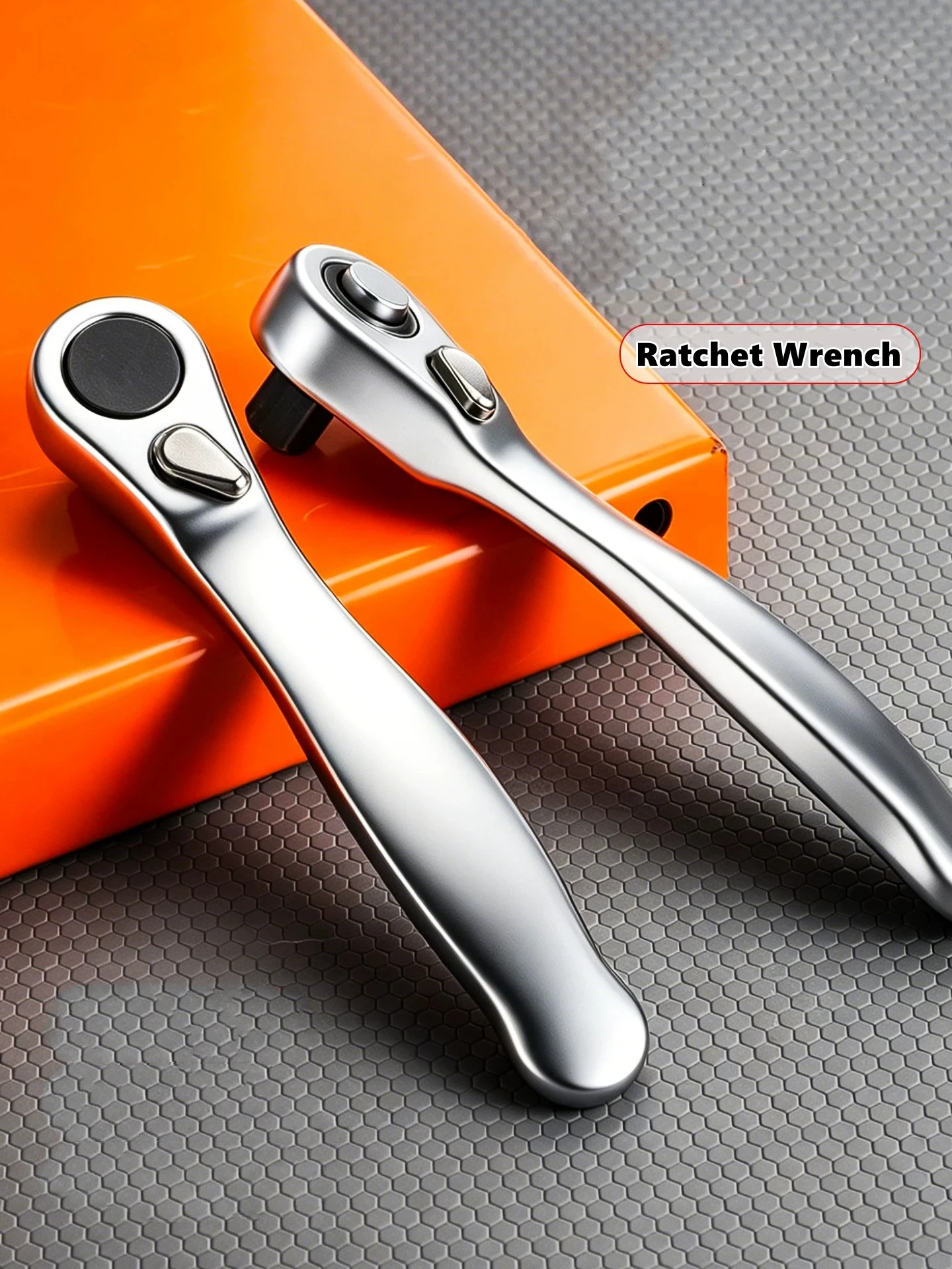 72 Teeth Mini Ratchet Wrench Quick Release Square Drive Head 1/4 6.25mm Drive Ratchet Wrench Hex Socket Screwdriver Bit Holder