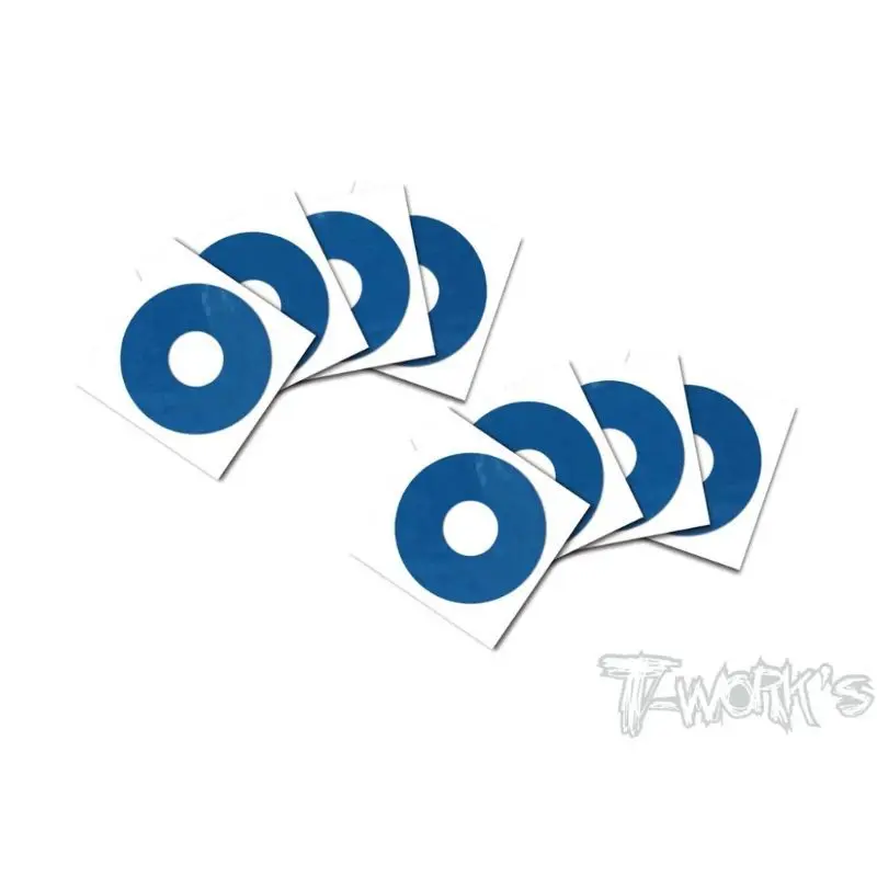 Adesivo per cerchi Buggy originale T Works TS-056-M in metallo cromato 1/8 8 pezzi. (4 colori) Strumento RC