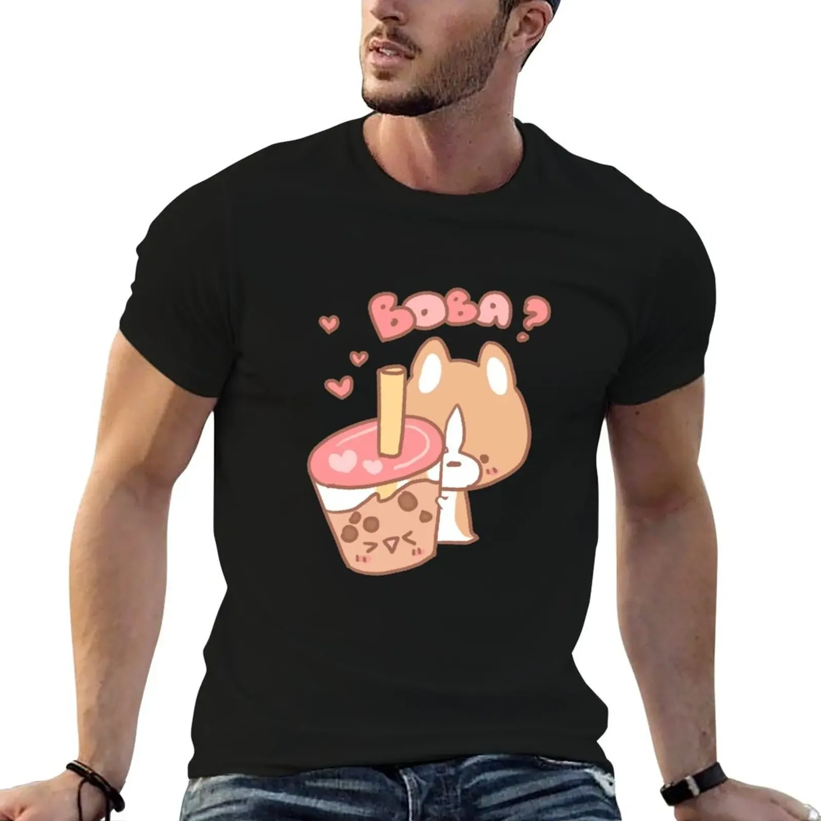 

Waffle and Boba T-Shirt man clothes vintage anime shirt mens graphic t-shirts funny