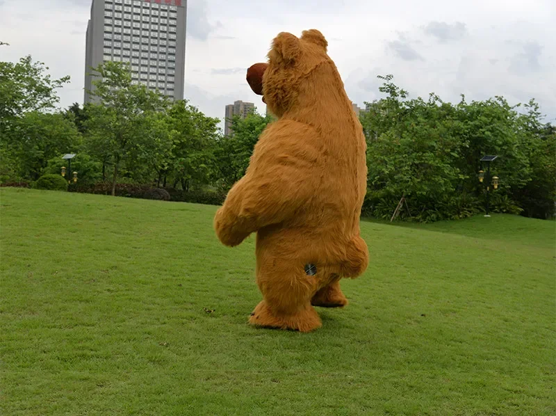 Traje inflável de mascote peludo peludo, 300cm, personagem de desenhos animados, publicidade, cerimônia, vestido extravagante, animal de festa, carnaval