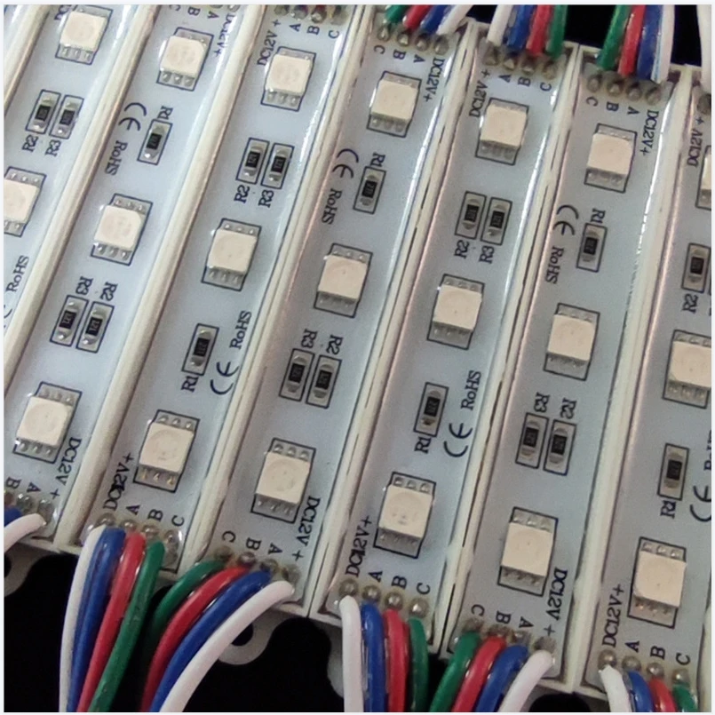 

RGB LED module 5050 LED backlight LED pixel module light SMD5050 DC12V 3led IP65 RGB free shipping