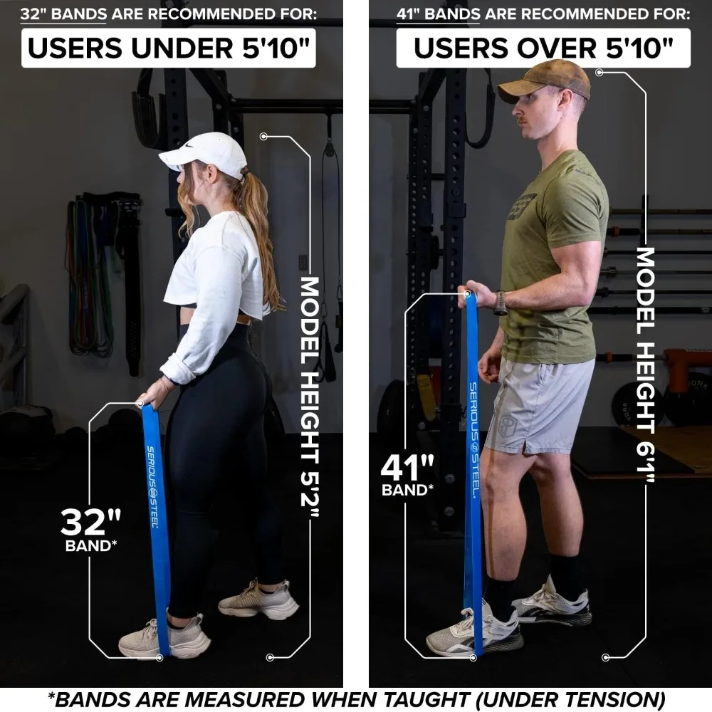 32" Resistance Training Bands (Portable Exercise Band System Training Bands- Great for Individuals Under 5'10")