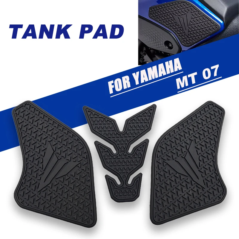 FOR YAMAHA MT07 MT-07 MT 07 2022 2023 NEW Motorcycle Accessories Non-slip Side Fuel Tank Stickers Waterproof Pad Rubber Sticker