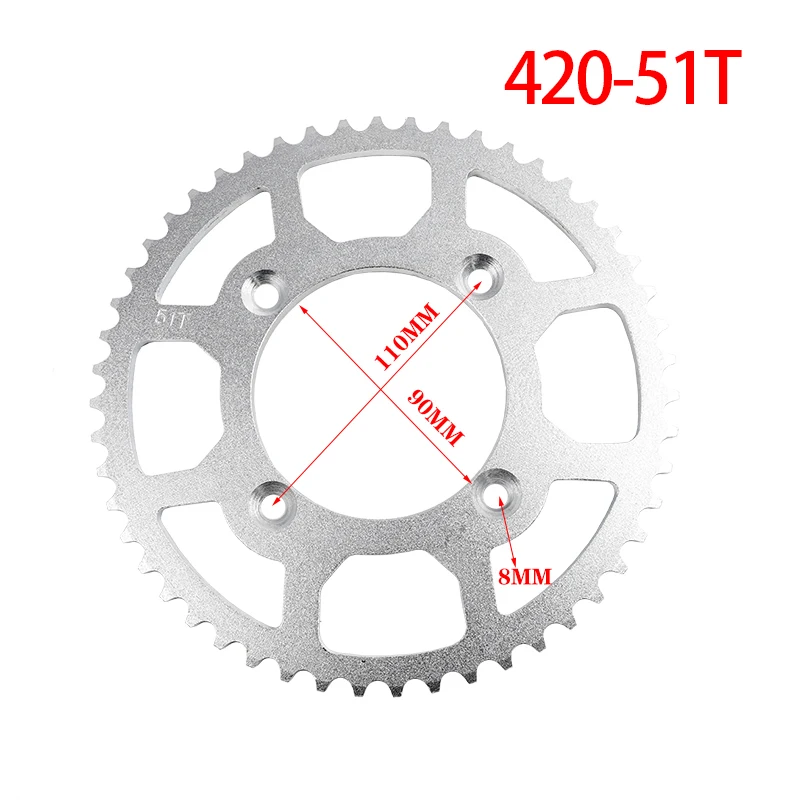 Gear Wheel Plate 420 428 38T tooth 48mm 51mm rear chain sprocket for 90CC-160cc ATV quad Stomp pit dirt bike 420 38Teeth