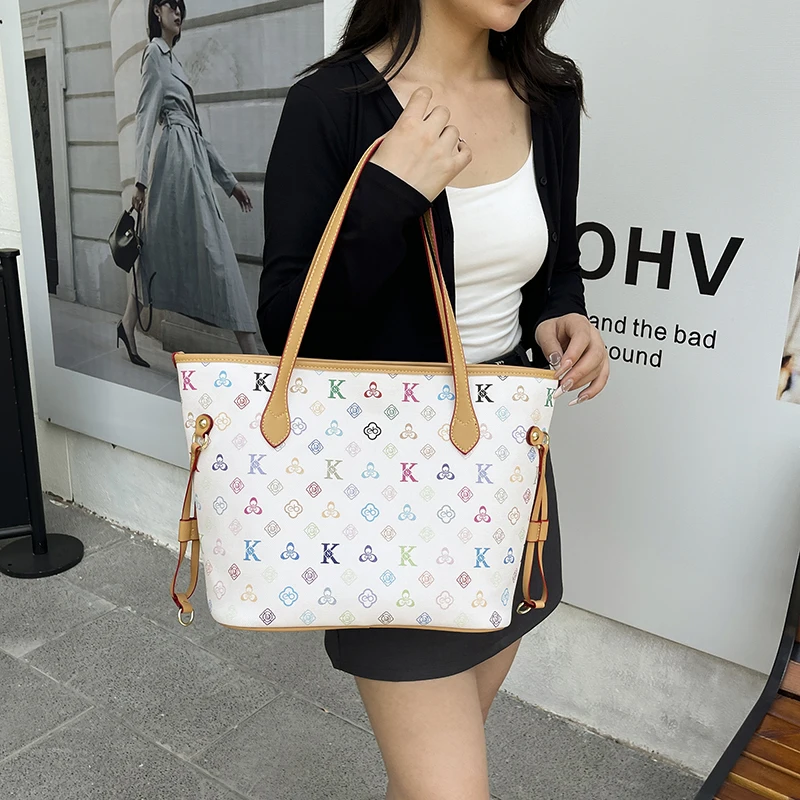 

Роскошная винтажная модная большая сумка большой вместимости, однотонная, для повседневного использования для женщин