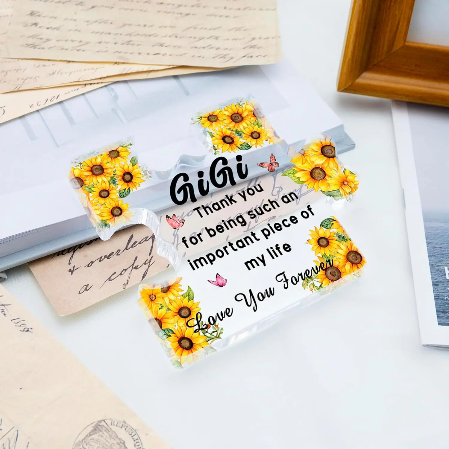 هدايا جيجي هدايا عيد ميلاد الجدة من الأكسدة لوحة أكريليك هدية جيجي لعيد الأم هدية عيد الميلاد ديكور #4