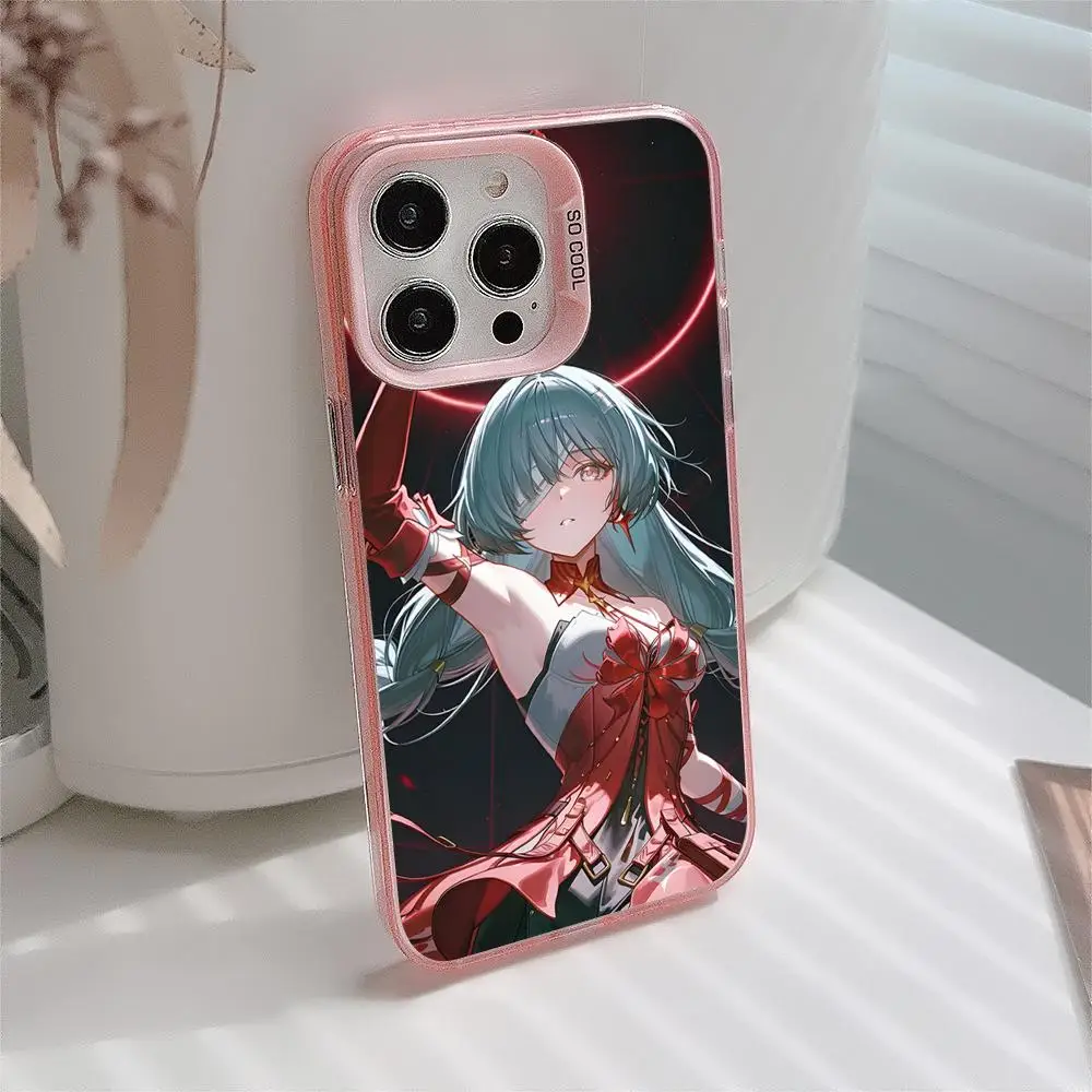 Wuthering Waves Phrolova Phone Case for iPhone 17 16 15 14 13 12 11 X XR XS 8 7 Pro Max Plus Translucent Pink Cover Luxury Cover