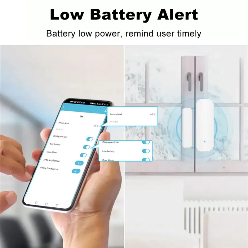 A01F-Smart Magnetic Door Sensor Zigbee Door Sensor For Home Security Wireless Contact Sensor Programmable With Smart Life