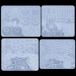 Earring Pendants Crystal Epoxy Resin Silicone Mold Handmade Irregular Geometric Keychain-Pendants Mold Diy Jewelry Casting Mold