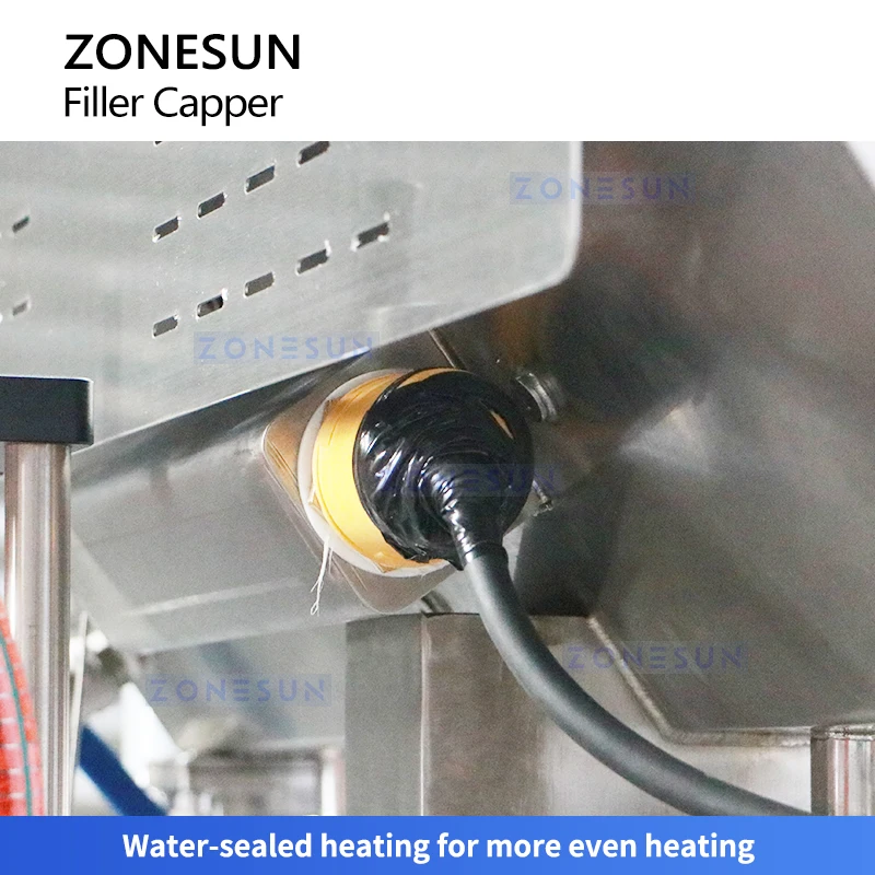 Zonesun pistone Filler & Steam Vacuum Capper Glass Jar Filling and Sealing Machine Food Saver Vacuum Sealer ZS-FAL180B10
