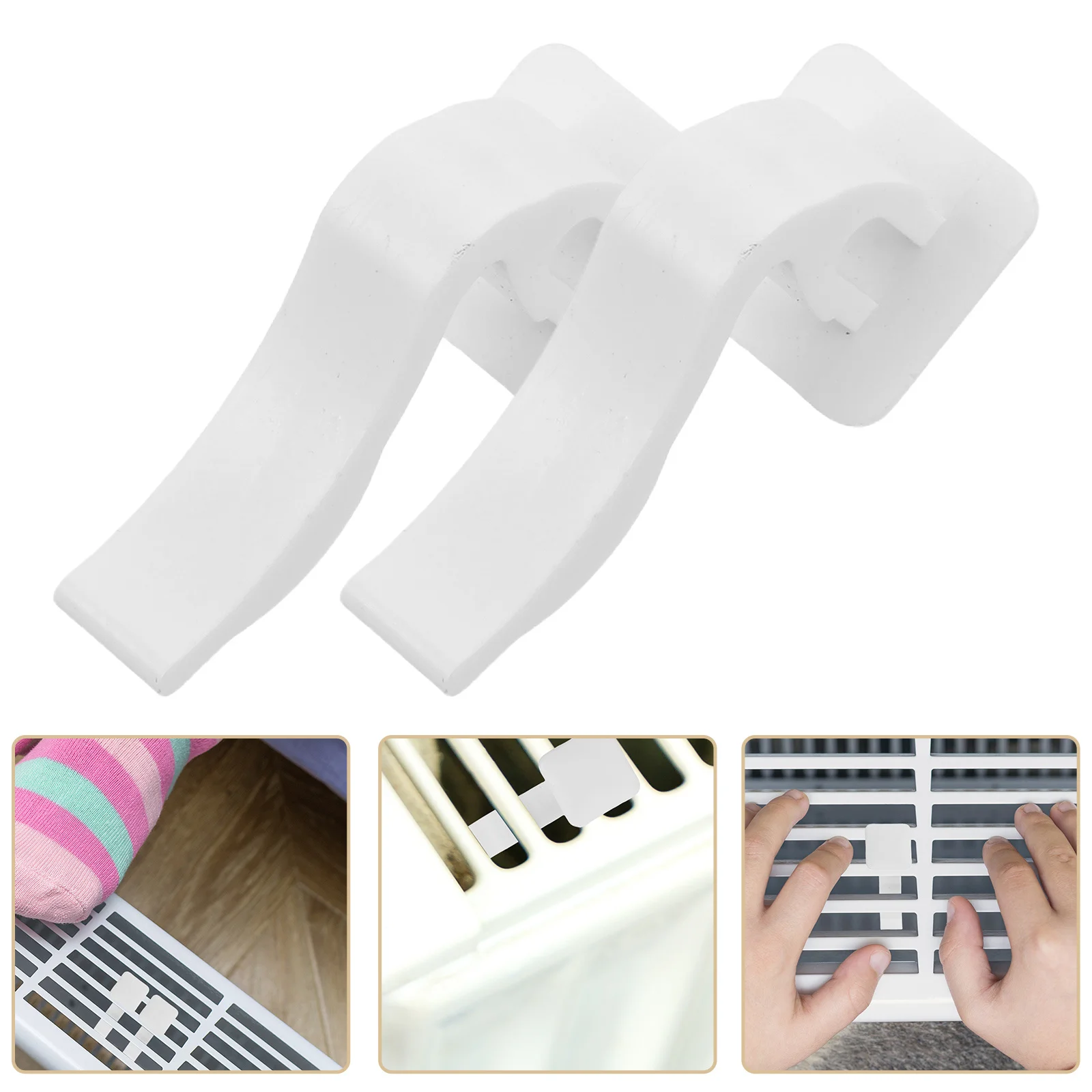

10Pcs Stylish Radiator Mounting Clips for Home Office Hotel Use 6.2mm Plastic Radiator Cover Support Clip Installation Kit