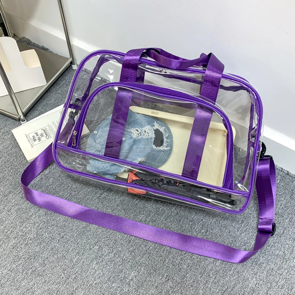 

Women Luxury Designer Handbags Women's Transparent Handbag PVC Training Bag Travel Duffel Bag For Waterproof Crossbody Bags