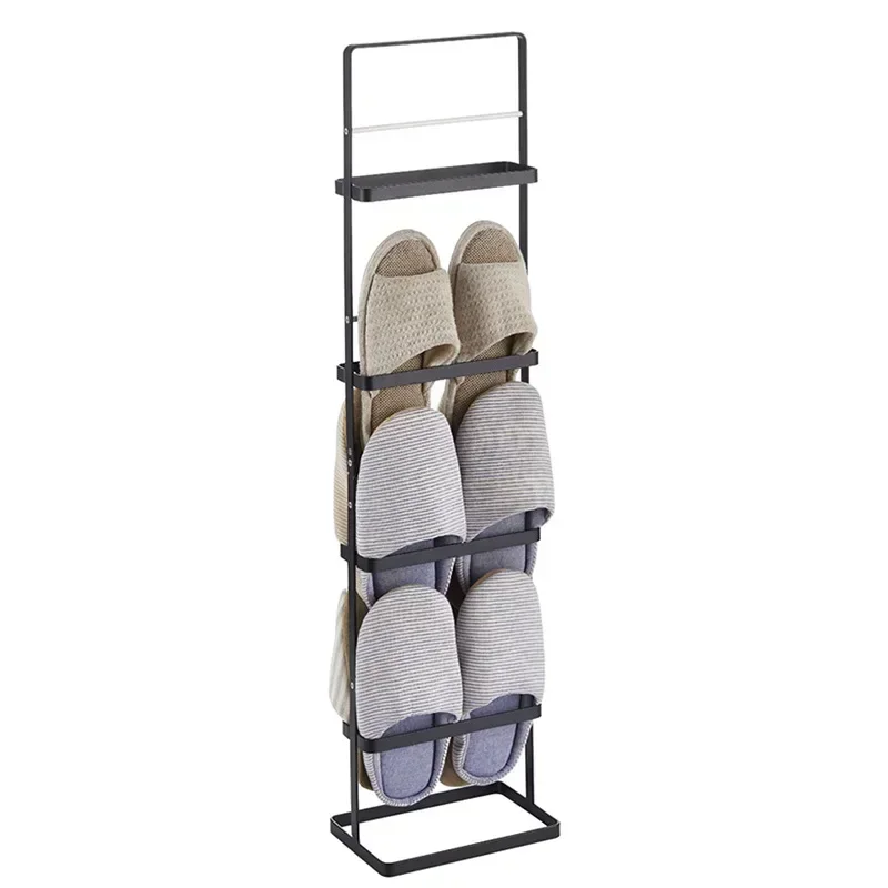 Carbon Steel Double-Sided Shoe Stand Multi-Layer Portable Slipper Organizer Space-Saving Multi-Rack Storage