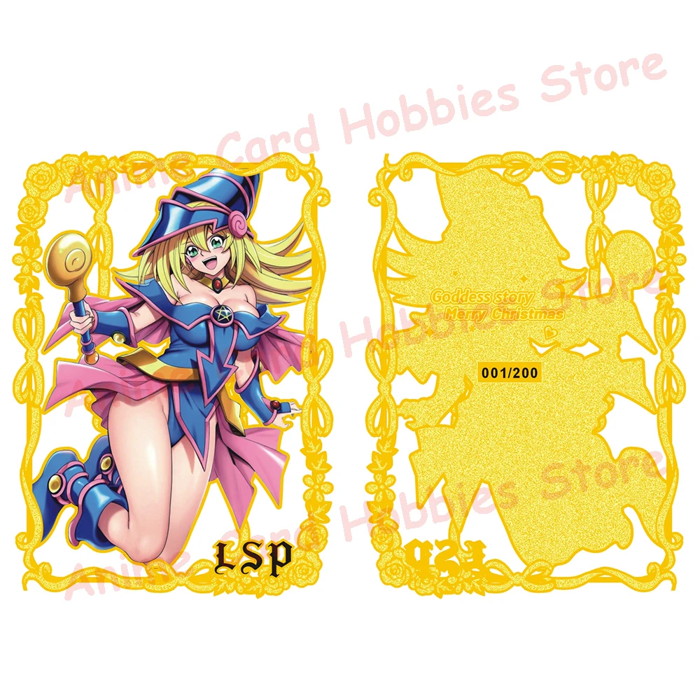 New Goddess Story Naruto MSR MXR Metal Cards Albedo Nami Yor Gorger Makima Rem Power Anime Girl Bikini Metal Card Kids Toy Gift