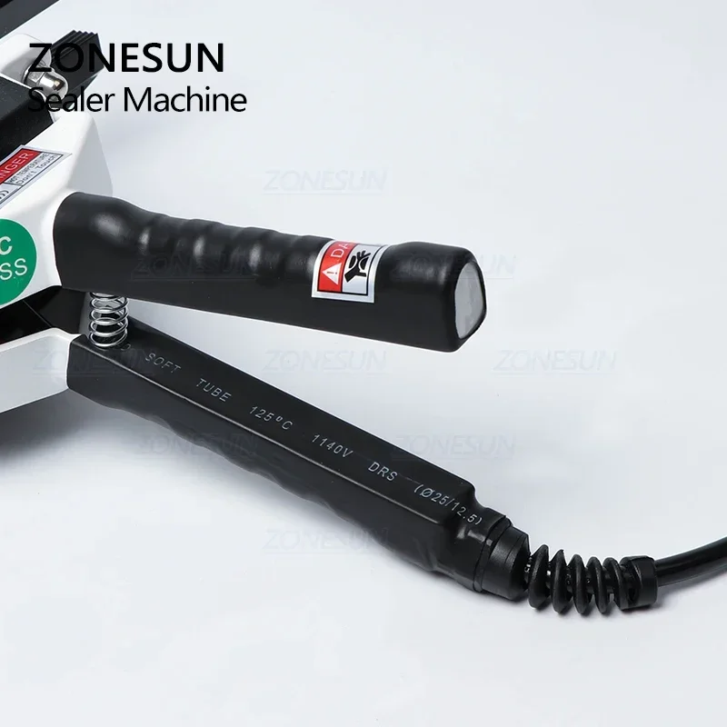 ZONESUN FKR-200 Hand Impulse Sealer Handheld Heat Impulse Sealer Manual Sealing Machine