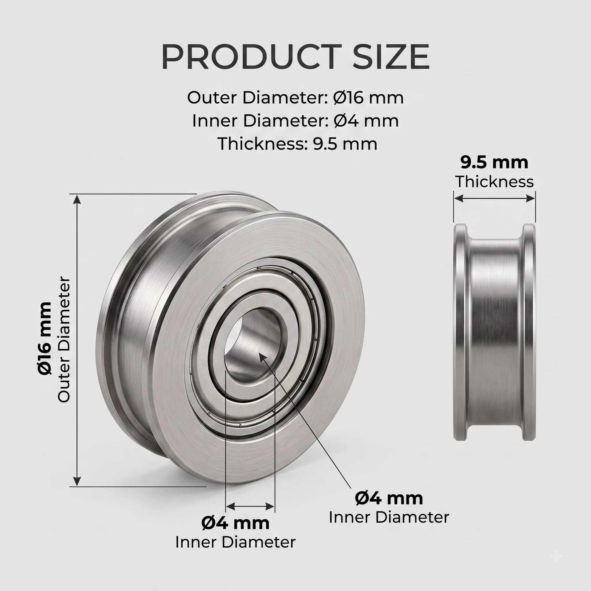 YGTITAN 50*  4mm Belt Width High Precision Timing Pulley ±0.01mm Steel Synchronous Wheel CNC 3D Printer Automation Parts