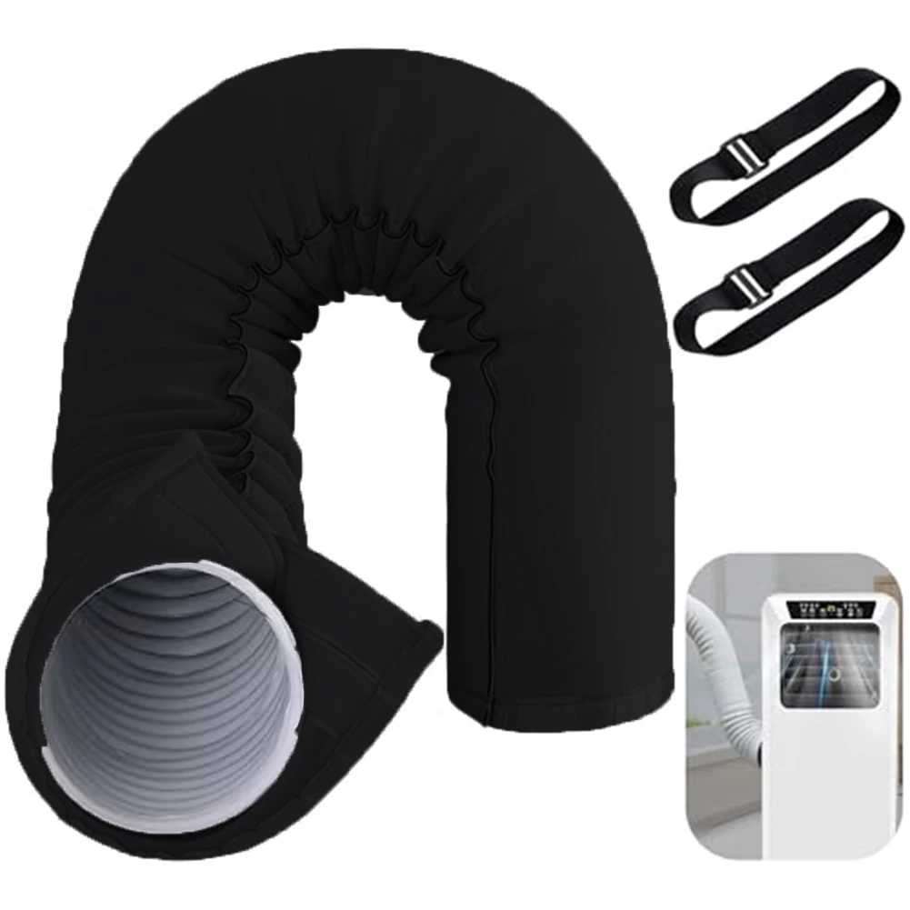Energy Saving Air Conditioner Hose Cover Exhaust Pipe Cover 60*20in Adjustable Tie Straps Compact Storage Design