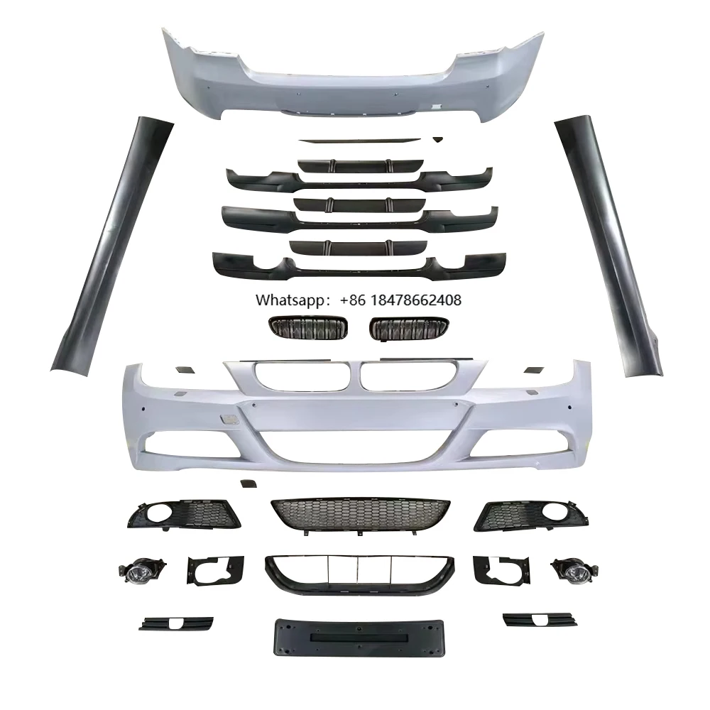 

E90 E92 E93 Modified MT Front Rear Bumper Kit Side Skirts Grille Exhaust Pipe E90 Full Body Kit for E90 E92 E93 2009-2012