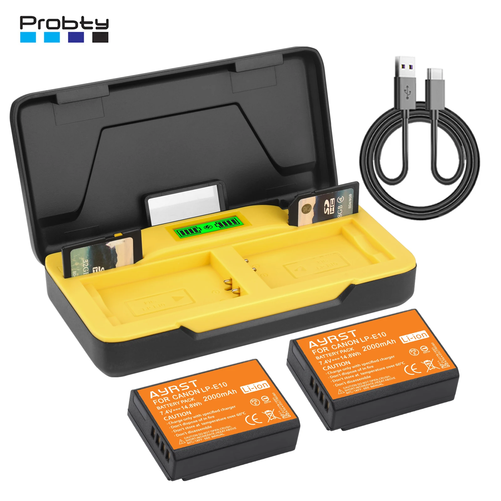 2000mAh LP-E10 Rechargeable Battery for Canon EOS 1100D 1300D 4000D Rebel T3 T5 T6 KISS X50 X70ISS X50 X70 Camera