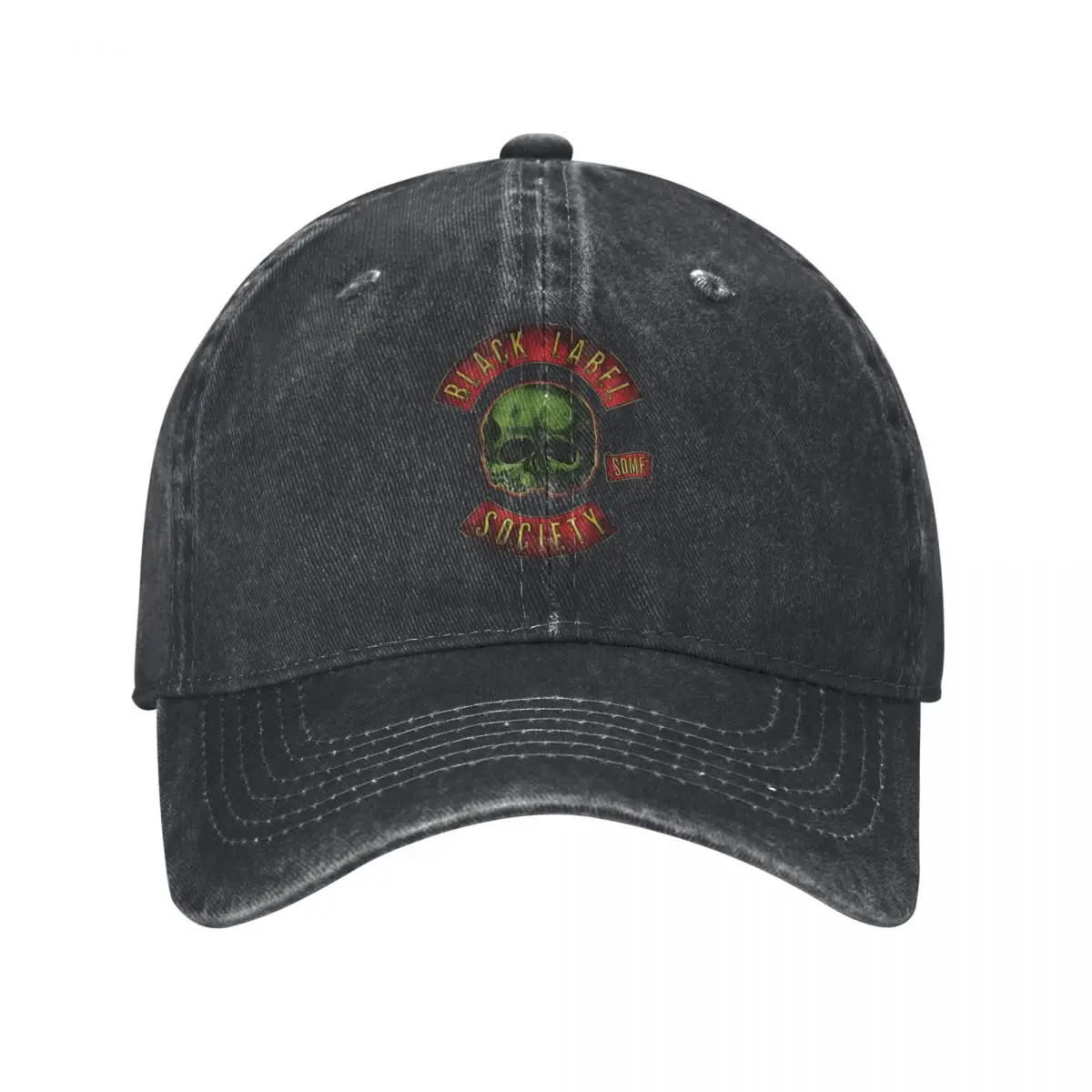 

Black Label Society, Skull & Crossbones, Band Logo demin Trucker Hat Легкая шляпа для гольфа Женская бейсболка