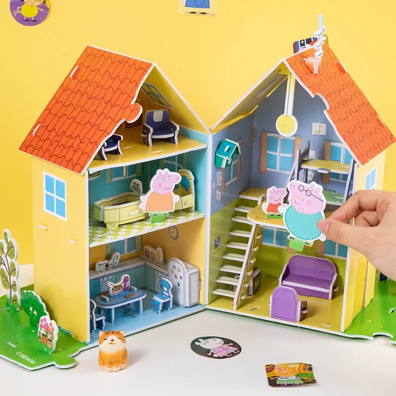 Rompecabezas 3D de Peppa Pig para niños y niñas, juguete de rompecabezas para niños de 3 a 6 años, regalo de cumpleaños