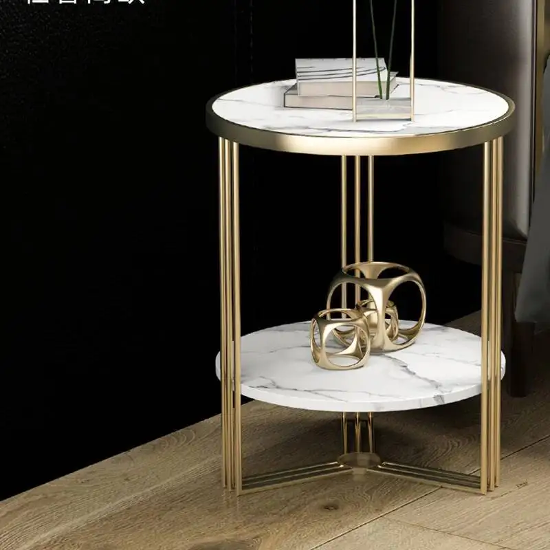 

Metal Legs Coffee Table Luxury Storage Minimalist 2 Tiers Coffee Table For Living Room Lounge Muebles Auxiliares Home Furniture