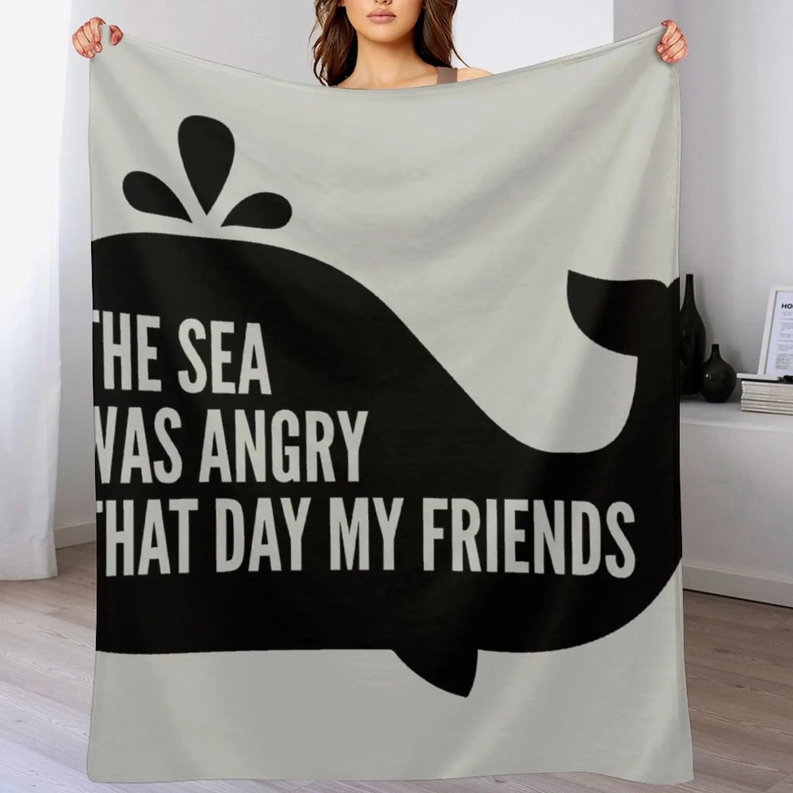 The Sea Was Angry That Day Throw Blanket Beautifuls Loose Blankets