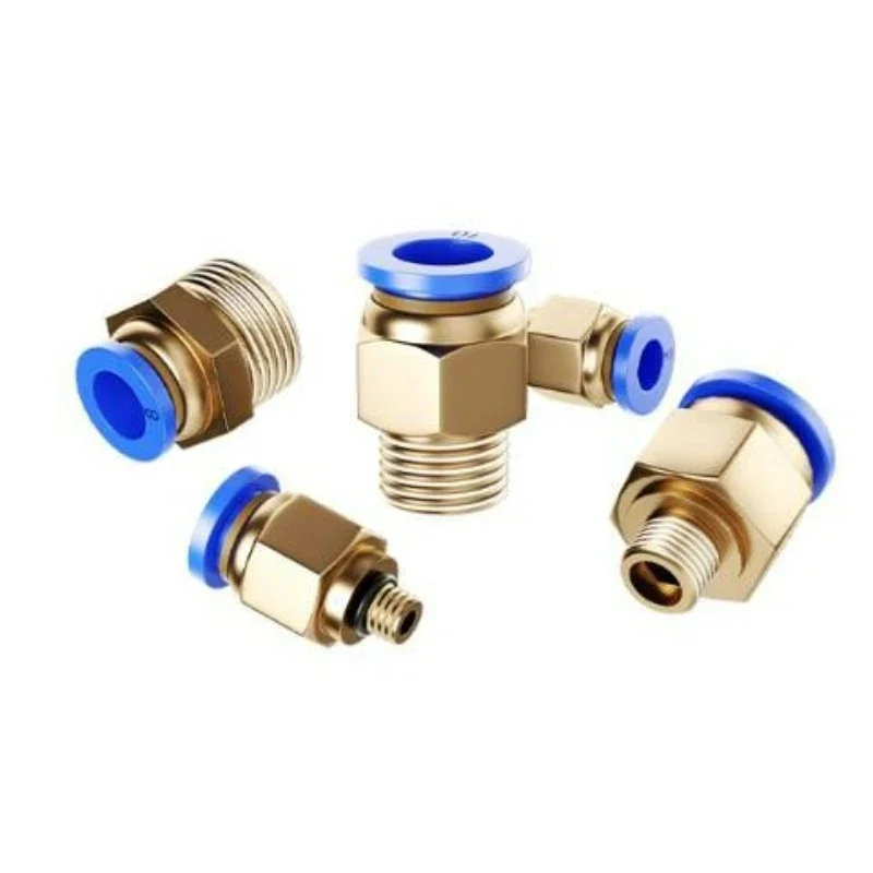 10PCS Pneumatic Fitting Male Quick Release Push in Air Connector PC12-01~PC16-06 For Compressed Air Line