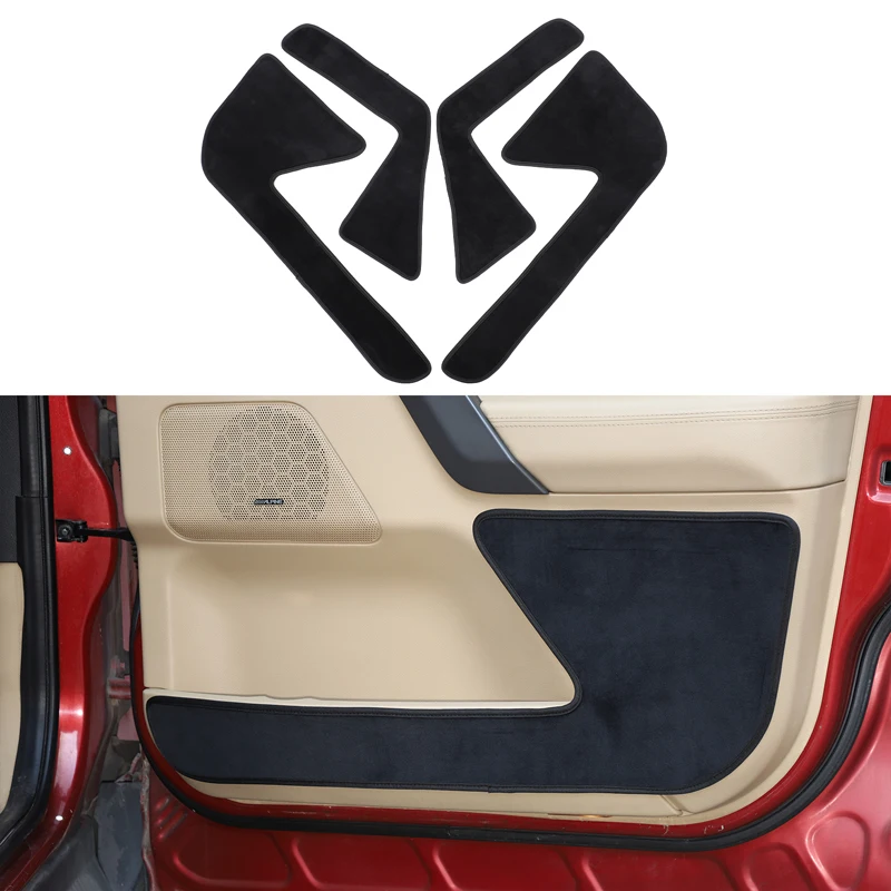 

4Pcs Velvet Black For Land Rover Freelander 2 2007-2012 car door anti-dirty pad decorative sticker Car protection accessories