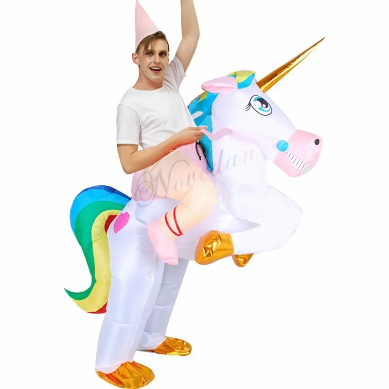 2025 11 Einhorn Regenbogen Blowup Geburtstag Party Cosplay Weihnachten Halloween Aufblasbare Kostüm Maskottchen Für Frauen