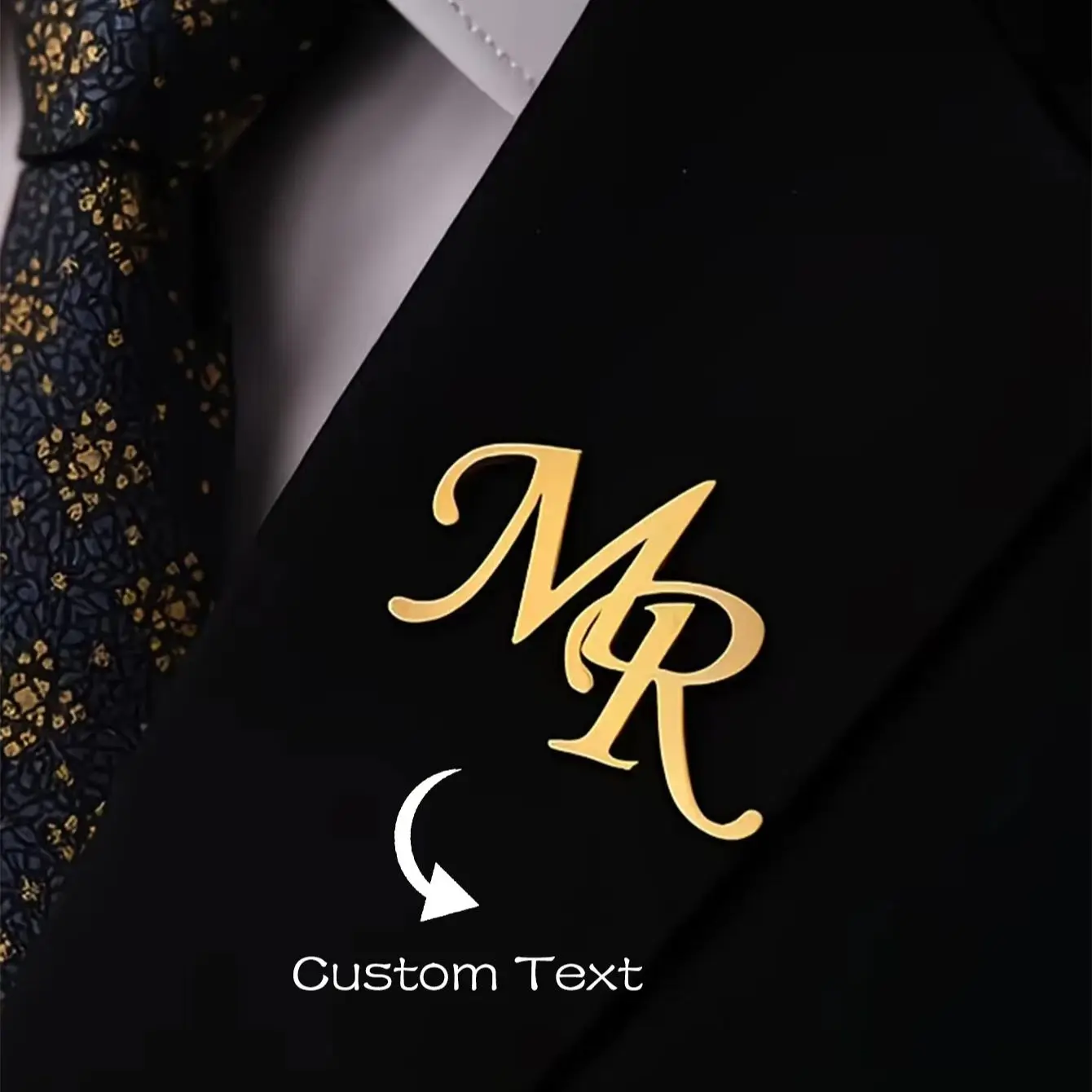 

Personalized Stainless Steel Gold Color Name Brooch For Women Men Two-Layer Letters Clothes Badge Custom Jewelry Wedding Gifts