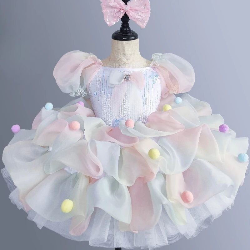Classic Professional Ballet Tutu Dancewear Kids Girls Swan Lake Ballet Pancake Tutu Ballerina Party Dance Costumes Outfits