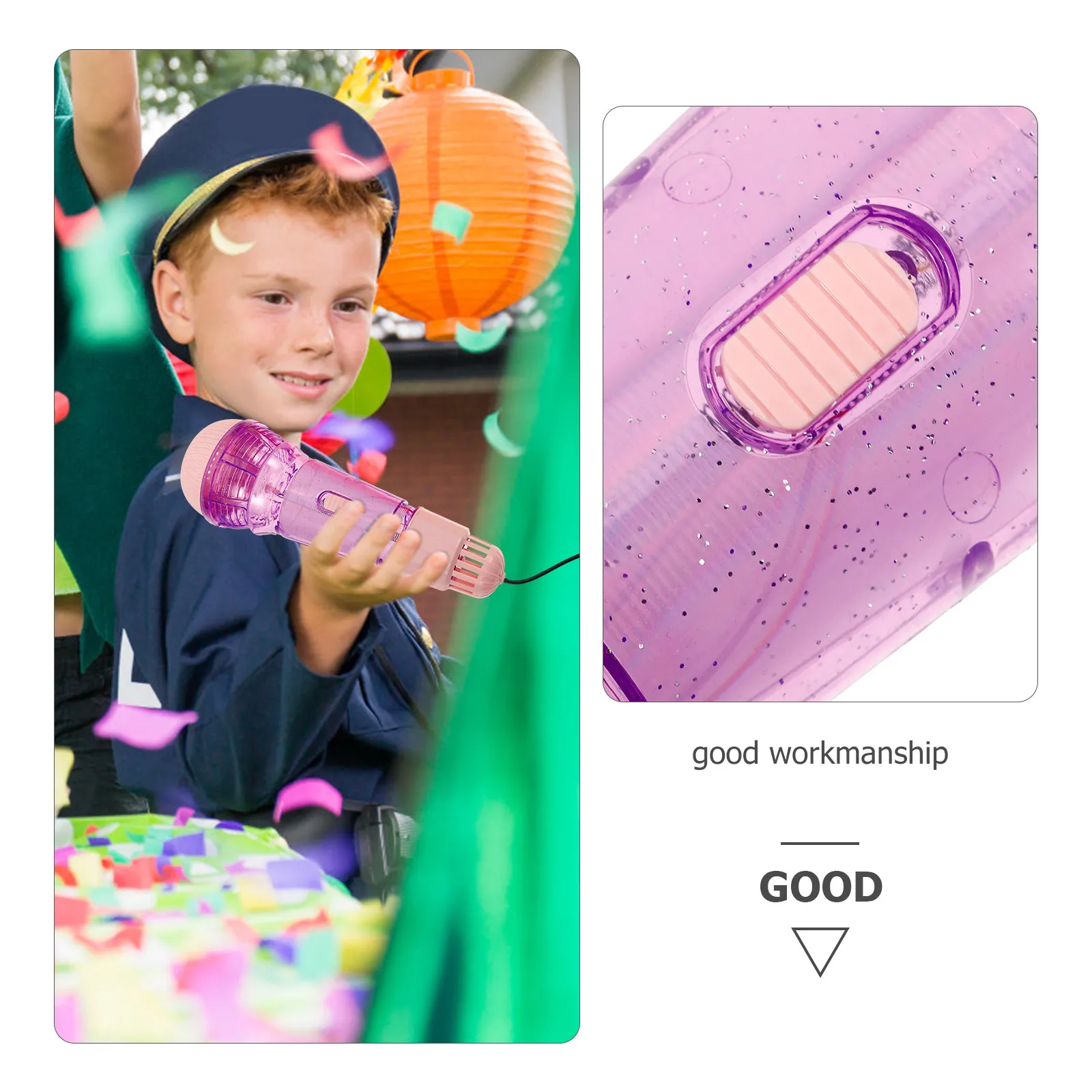 2 個マイクおもちゃ子供子供楽器子供玩具マイク Abs 子供用