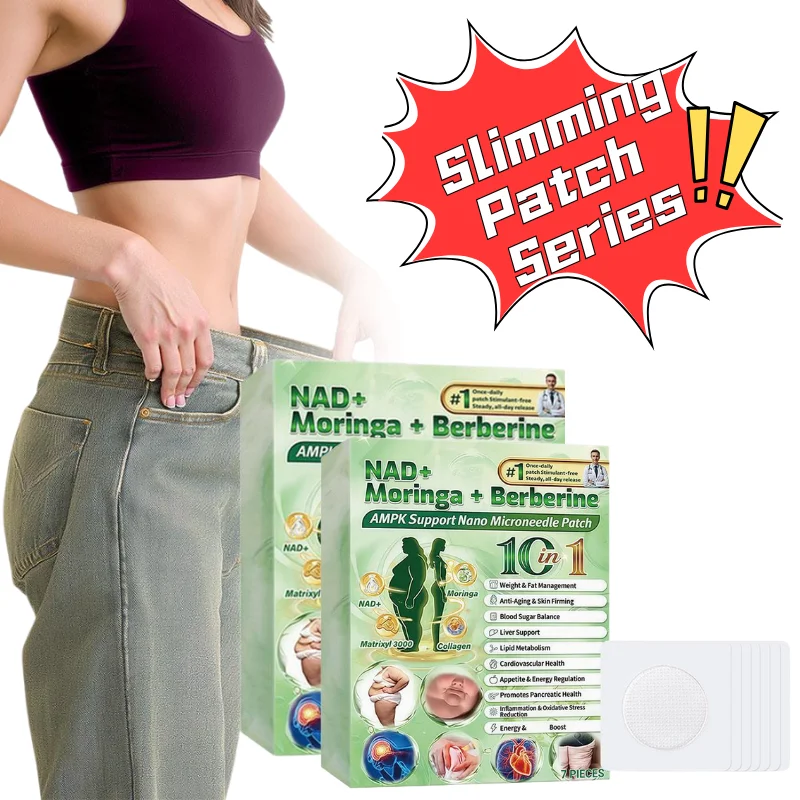 10 in 1 Invisible Nano Slim Patch For Weight Loss Gentle Breathable Care Intestinal Slimming Microneedle Patch For Body Care