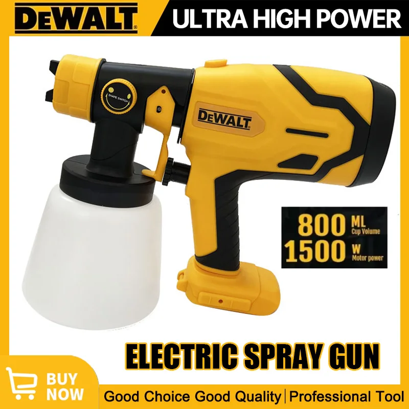 

Dewalt 800 мл беспроводной электрический пистолет-распылитель портативный распылитель краски высокая мощность авто мебельное покрытие Аэрограф для батареи Dewalt