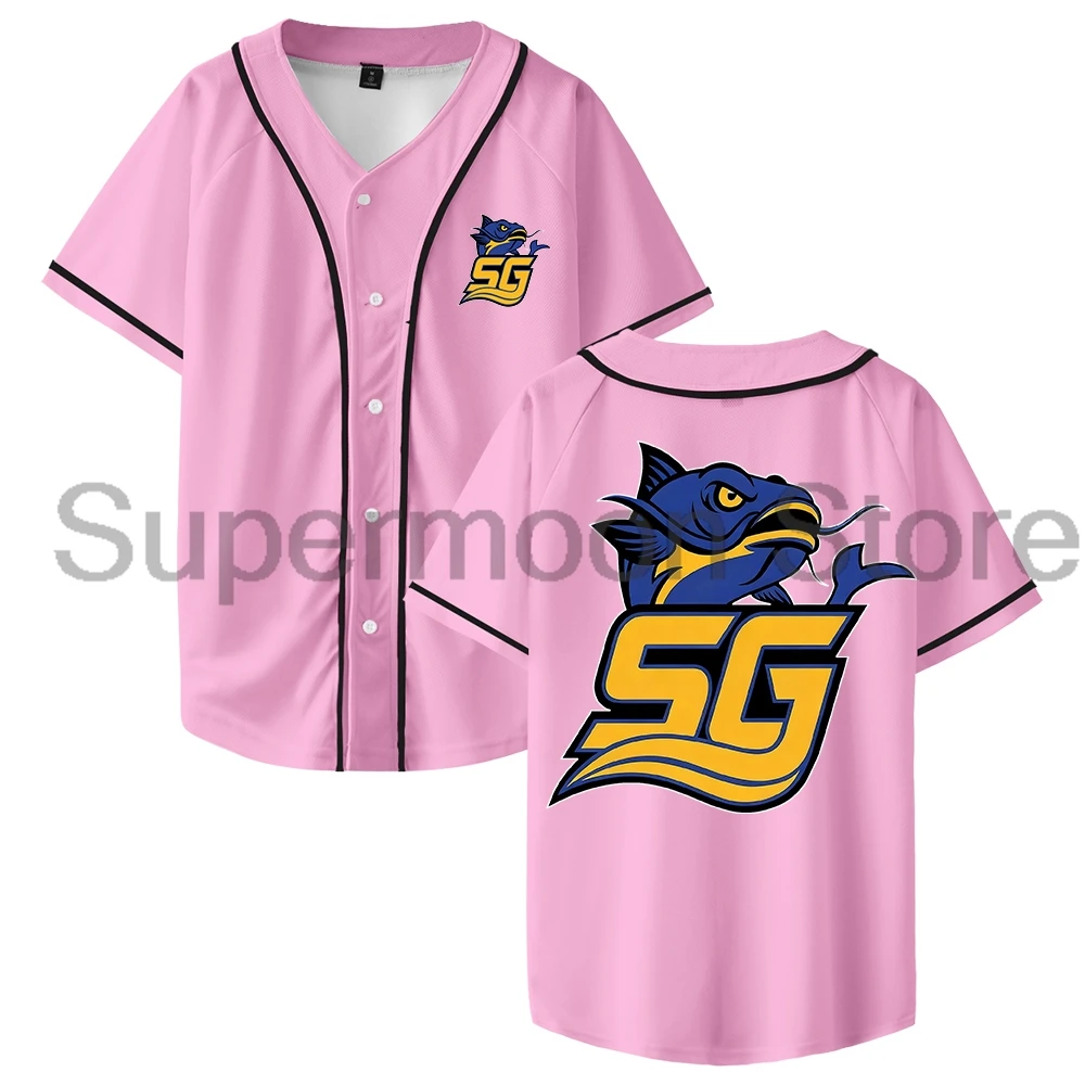 تشاد باورز جنوب جورجيا سمك السلور جيرسي البيسبول سترة قمصان الخامس الرقبة قصيرة الأكمام زر متابعة المحملة النساء الرجال الشارع الشهير القمم