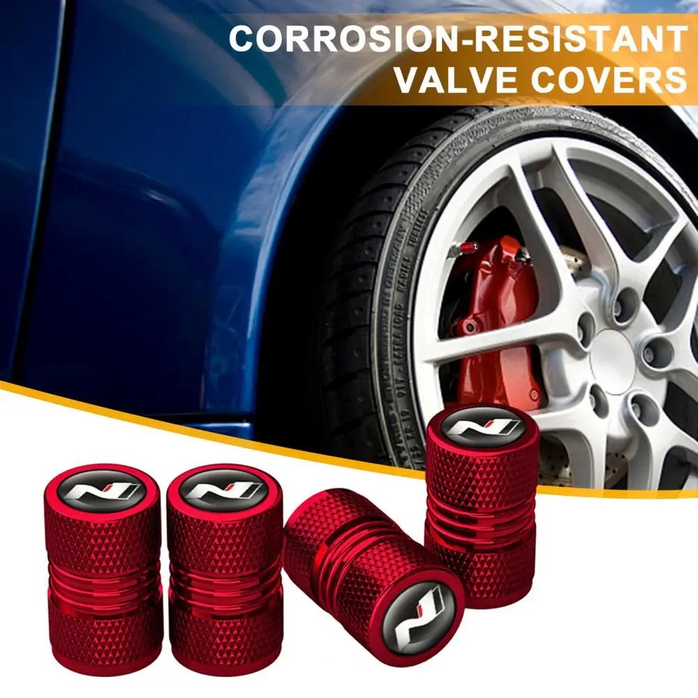 4Pcs Aluminum Alloy Tire Valve Covers Protects Against Corrosion Ensures Safer Driving Valve Covers