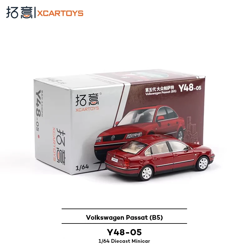 XCARTOY Y48-05 Quinta Geração Volkswagen Passat - Modelo de Carro de Liga Vermelho Vinho