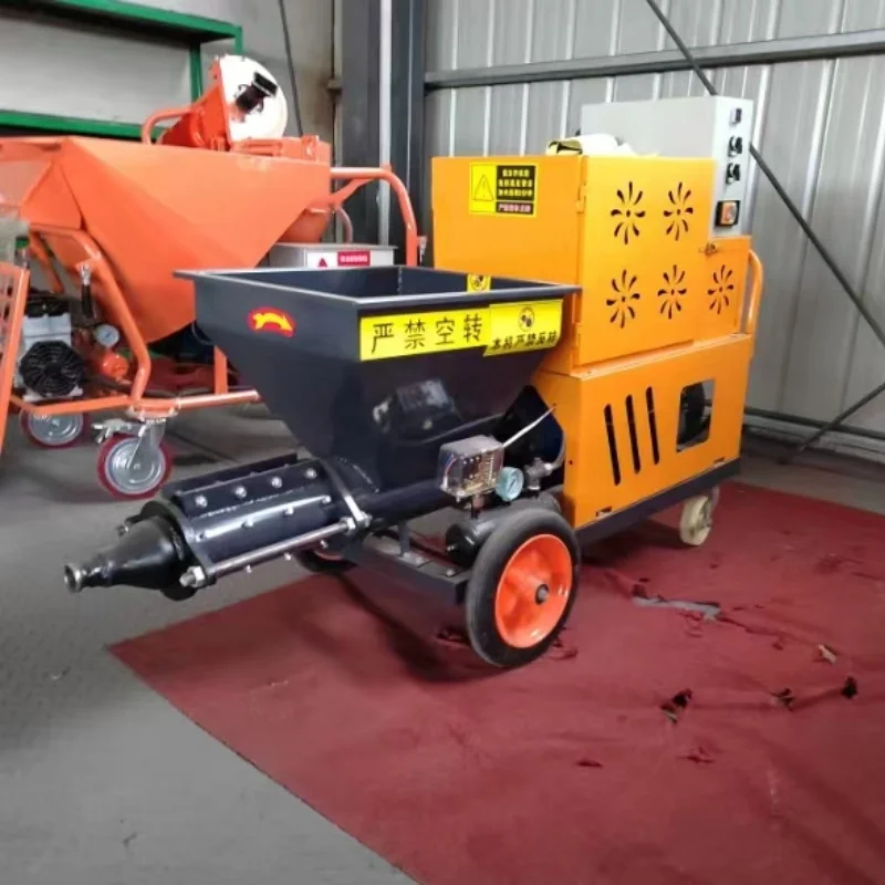 Diesel 711 511 311 Screw Pump Mortar Spraying Machine Putty Sprayer Gypsum Grouting Plastering Sprayer 380V 4kw 100L Hopper 20m