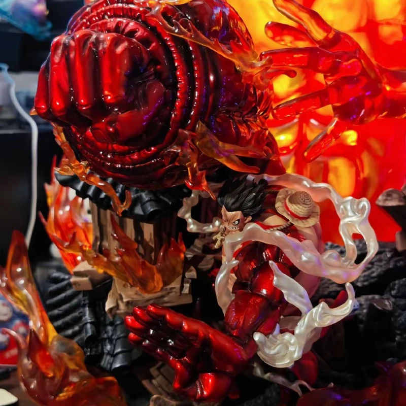 Figurka Anime ONE PIECE Portgas D. Ace 48 cm, Ochrona Luffy'ego, Model PVC, Statuetka Sceniczna, Dekoracja Biurka, Ozdoby, Prezent, Zabawki