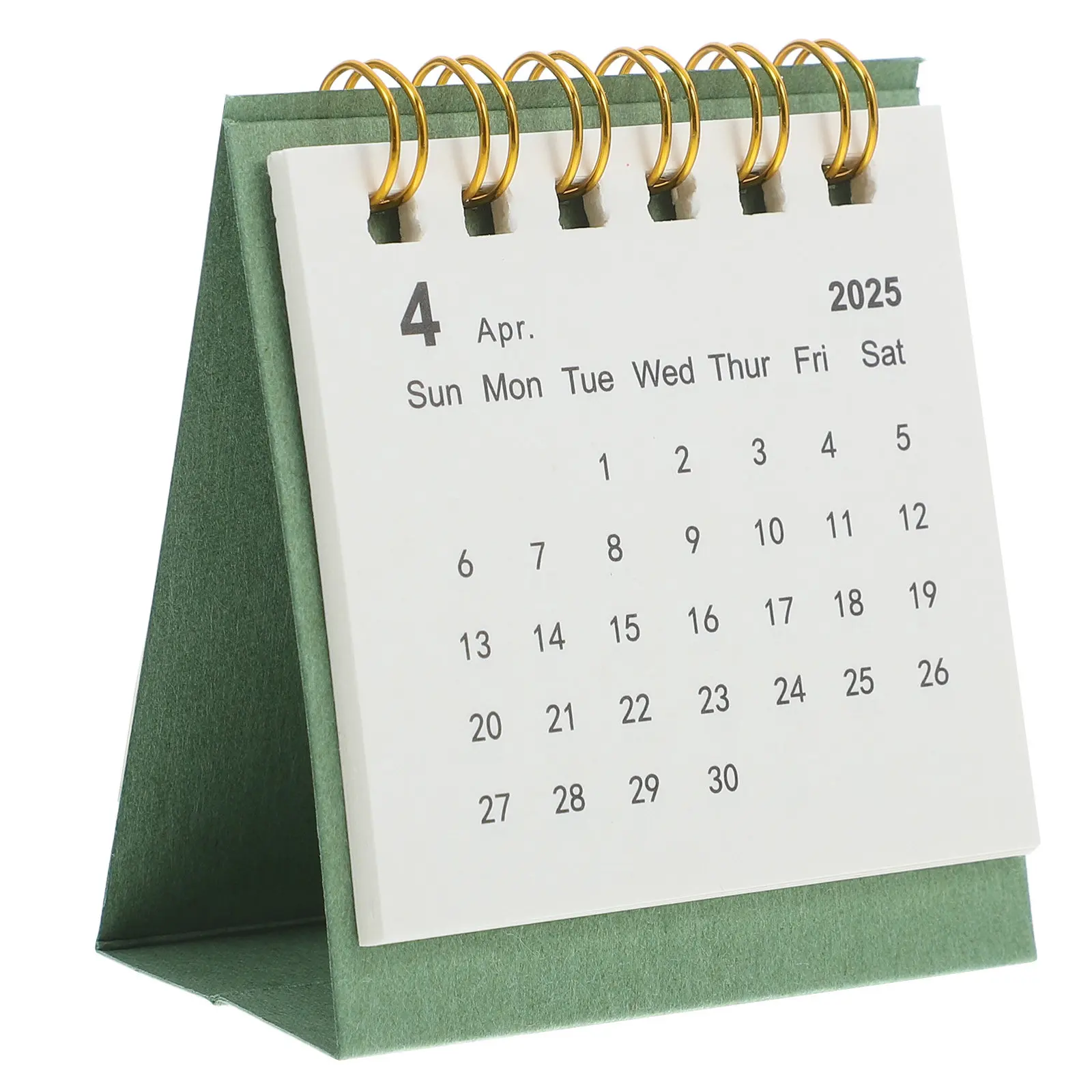 2025 Monthly Mini Desk Calendar Spiral Standing Flip Desktop Calendar Compact Lightweight Break Resistant Paper for Cubicle