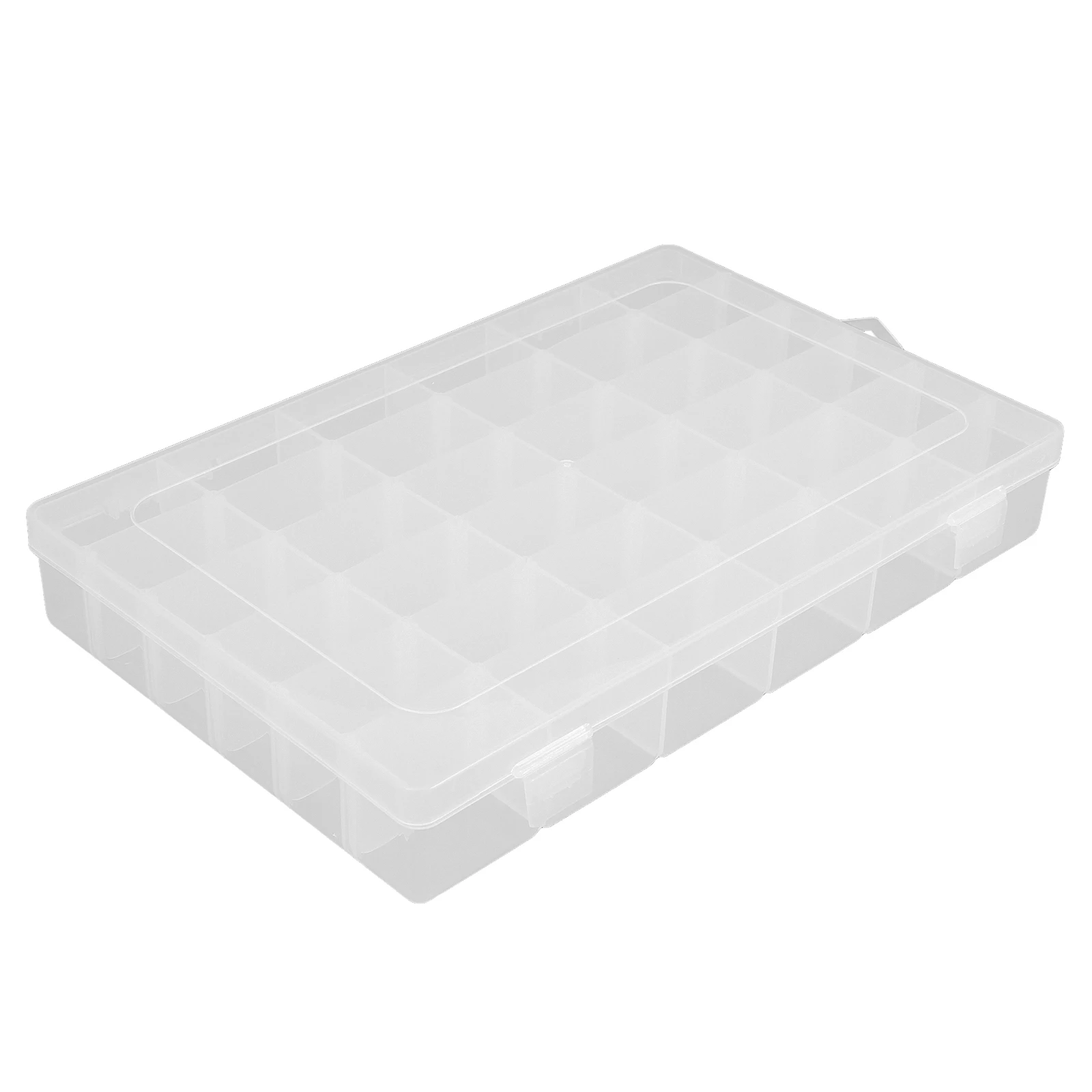 

36-Grid Plastic Storage Box Lid Small Jewelry Organizer Compartment Container Beads Crafts Accessories Divider Travel Case 36