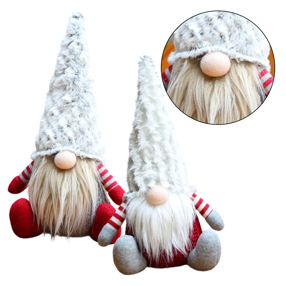 

2 шт. плюшевые безликие куклы Санта-Клауса на Рождество, домашний декор, создайте радостную праздничную атмосферу на столах, столах и полках